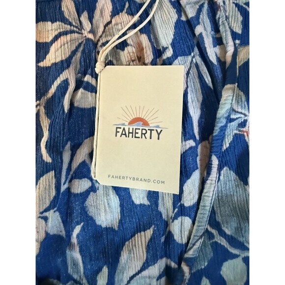 Faherty Mini Dress Women’s Size Small Floral BLUE  NWT $188 - Picture 12 of 16
